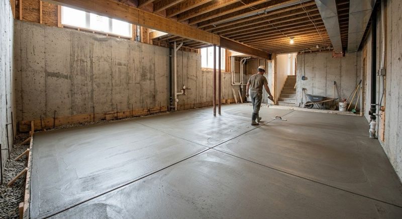 Basement Concrete Installation in Annandale, VA
